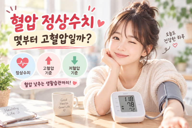 혈압 정상수치 고혈압 저혈압 증상 기준 혈압 낮추는 법 혈압재는법