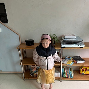 하진‘s 패딩 사이즈 후기❄️ (노스페이스키즈 눕시 사이즈, 얼쓰패딩 사이즈, EARTH 패딩 사....