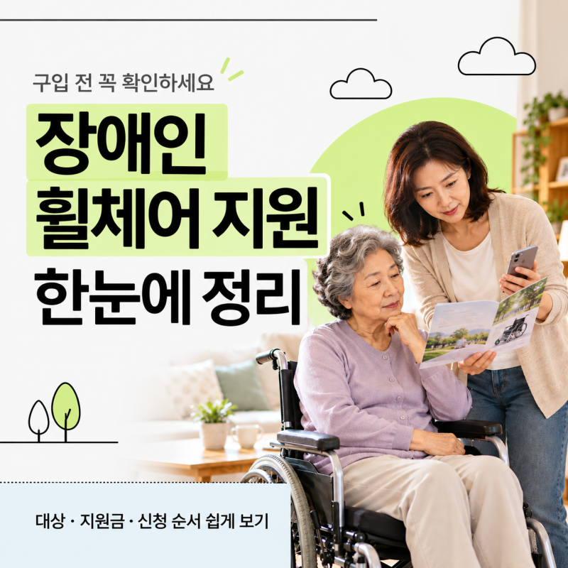 휠체어 구입비가 부담된다면 알아둘 장애인휠체어지원 제도