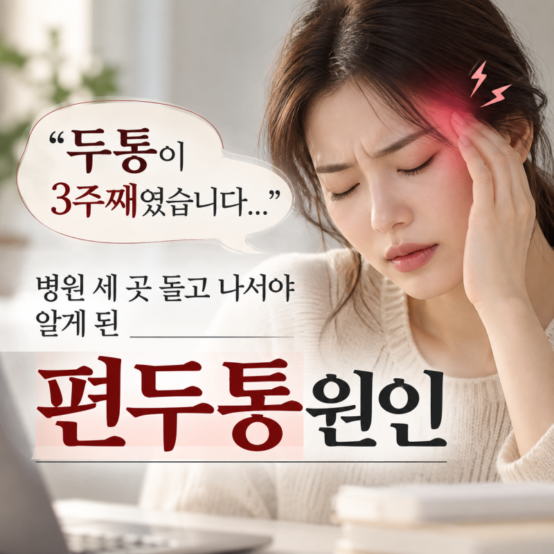 "두통이 3주째였습니다..." 병원 세 곳 돌고 나서야 알게 된 편두통원인