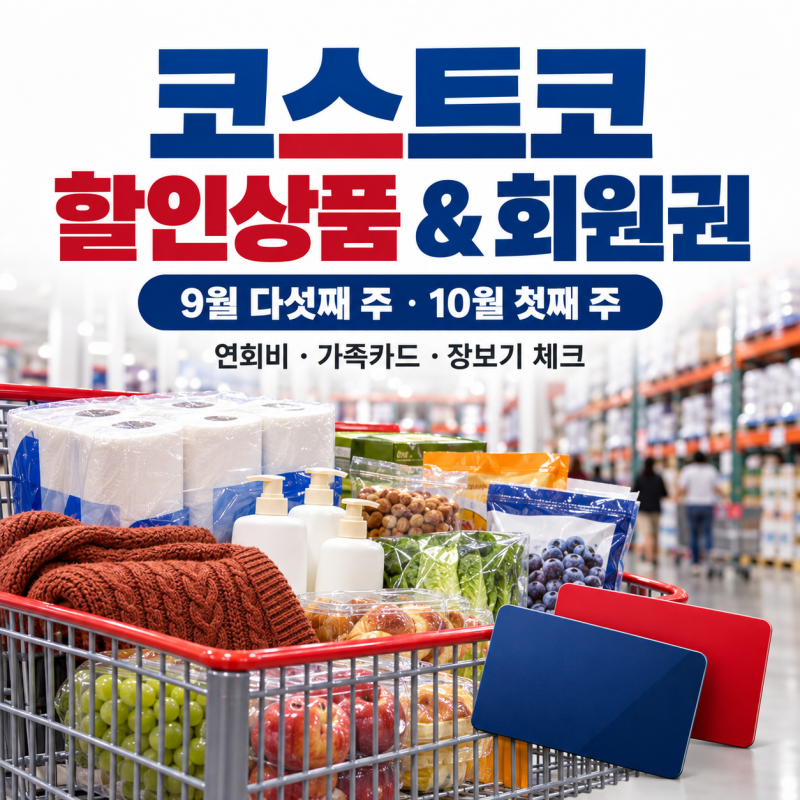 코스트코 9월 다섯째 주·10월 첫째 주 할인상품, 회원권 가격과 가족카드까지 정리