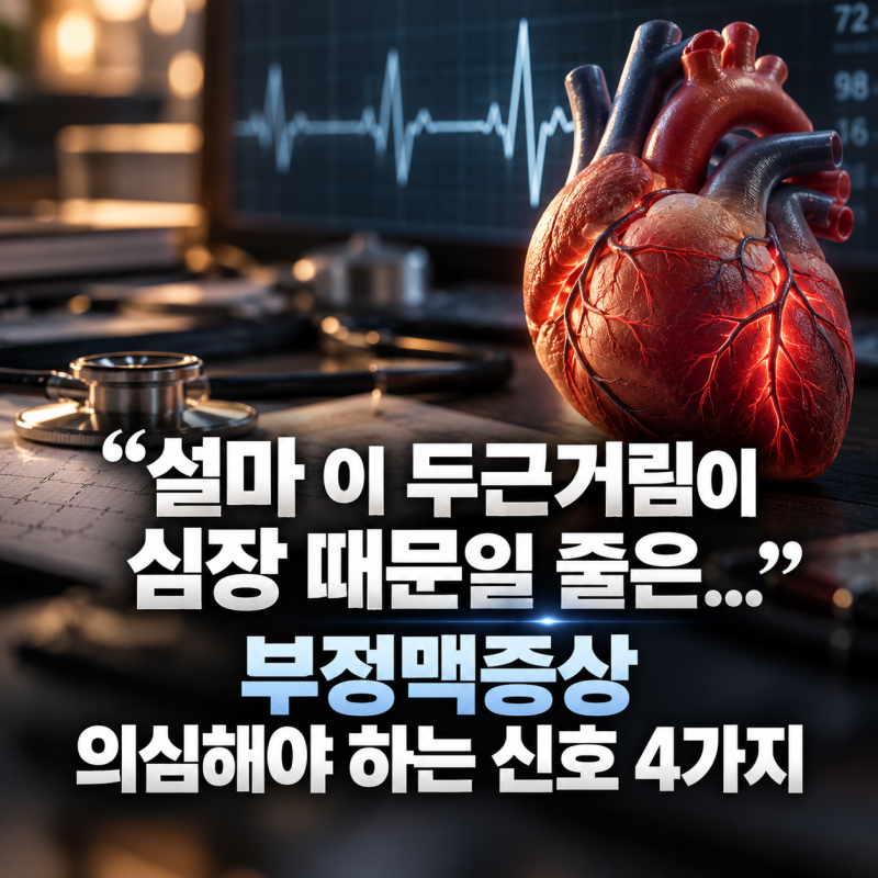 "설마 이 두근거림이 심장 때문일 줄은..." 부정맥증상 의심해야 하는 신호 4가지