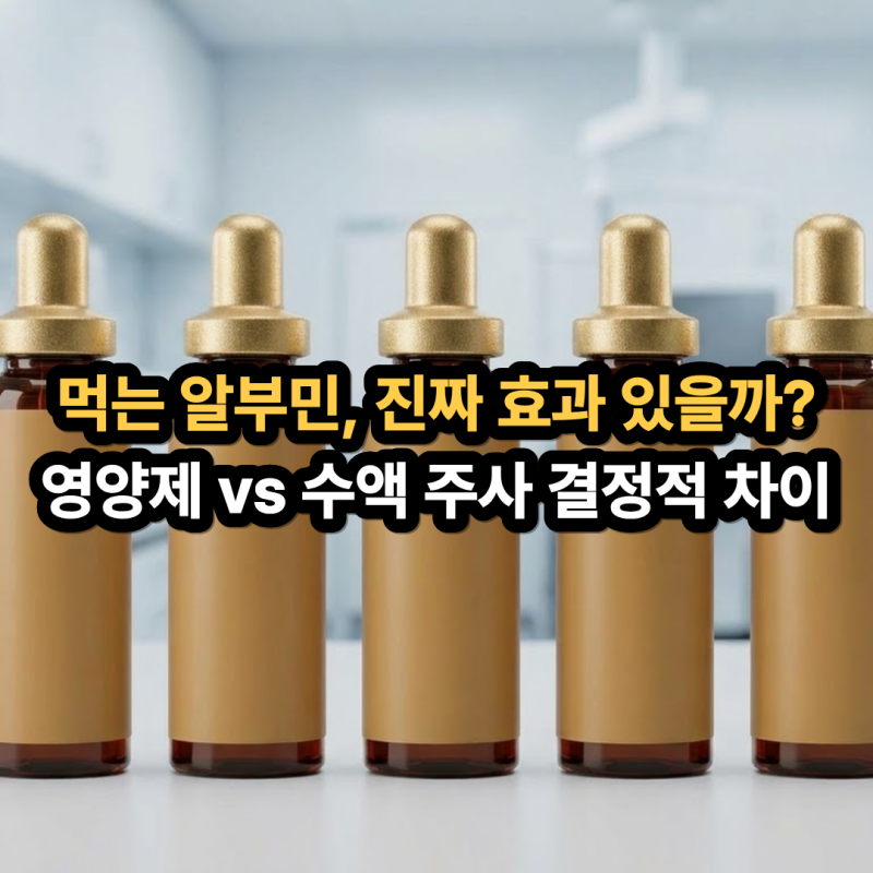 먹는 알부민 효과 과연 진짜일까? 영양제와 수액 주사의 차이 및 부작용 진실