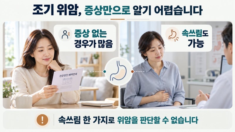 위암 초기증상 속쓰림, 위염과 어떻게 다를까? 경고 증상·위내시경 기준
