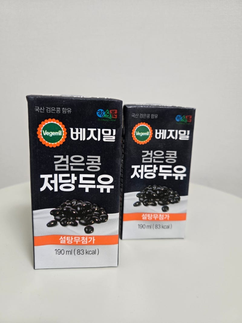 베지밀 검은콩 저당두유 정식품, 당류 1.2g 칼로리·단백질 직접 마셔본 후기