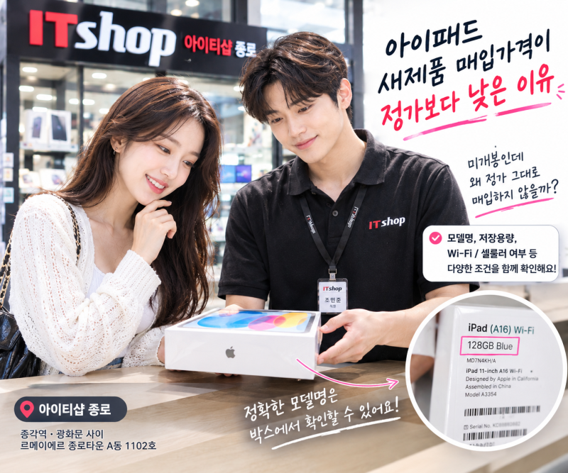 아이패드 새제품 매입 가격 정가보다 낮은 이유