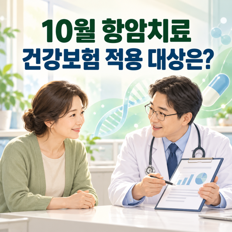 “나도 건강보험 적용될까?” 10월 확대되는 항암치료 대상·조건 정리