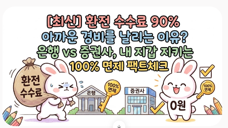 [최신] 환전 수수료 90% 아까운 경비를 날리는 이유? 은행 vs 증권사, 내 지갑 지키는 100% 면제 ....