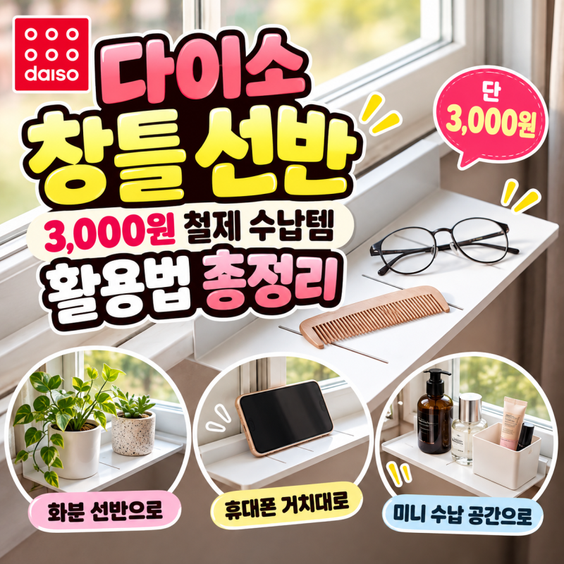 다이소 창틀 선반｜3,000원 철제 수납템 활용법 총정리
