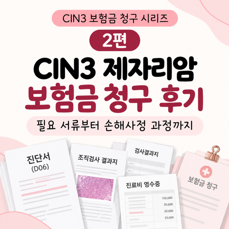 CIN3 제자리암 보험금 청구 후기 ② 필요 서류부터 손해사정 과정까지