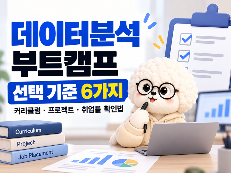 데이터분석 부트캠프 선택 기준 6가지｜커리큘럼·프로젝트·취업률 확인법