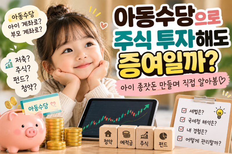 아동수당으로 주식 투자해도 증여일까?｜아이 종잣돈 만들며 직접 알아봄