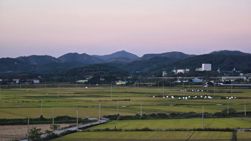 동창이밝았느냐에서 바라다 보는 함평 가을 모악산