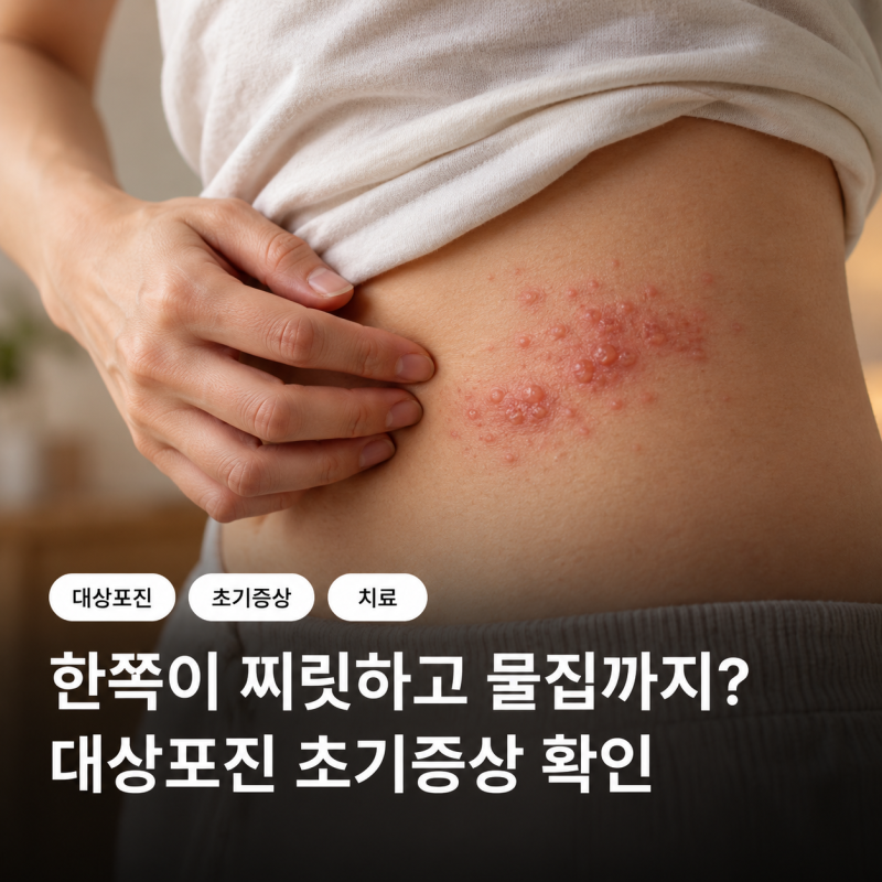대상포진 초기증상은? 한쪽 통증·물집부터 병원 가야 할 때까지