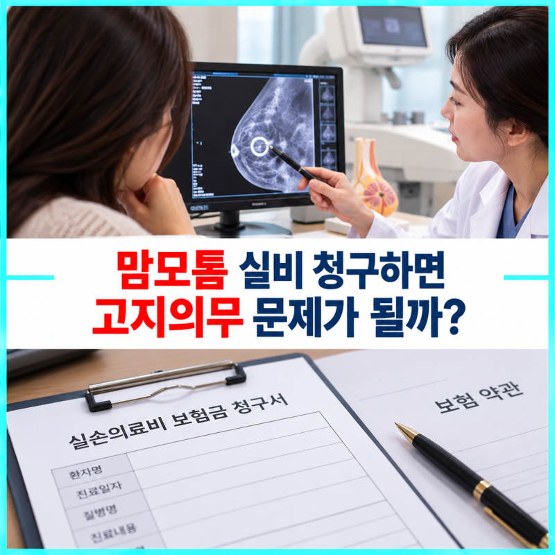 가입 전 유방초음파 ‘추적관찰’, 맘모톰 실비 청구하면 고지의무 문제가 될까?