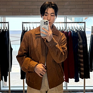 마인드브릿지 EQL 성수 팝업 정해인 스웨이드 레더 블루종