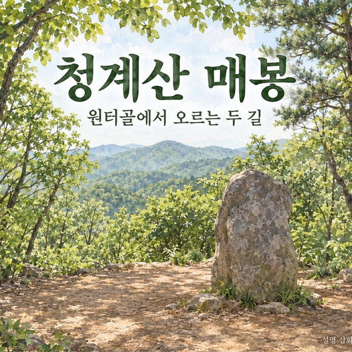 청계산 매봉 코스, 원터골 깔딱고개 3km 1시간 20분·천개사 쪽 2.7km 1시간