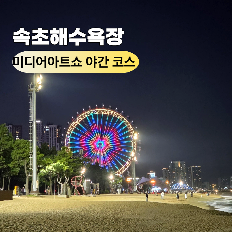 속초해수욕장 미디어아트쇼 일정 시간 무료 주차장 야간 코스 추천 가볼만한곳