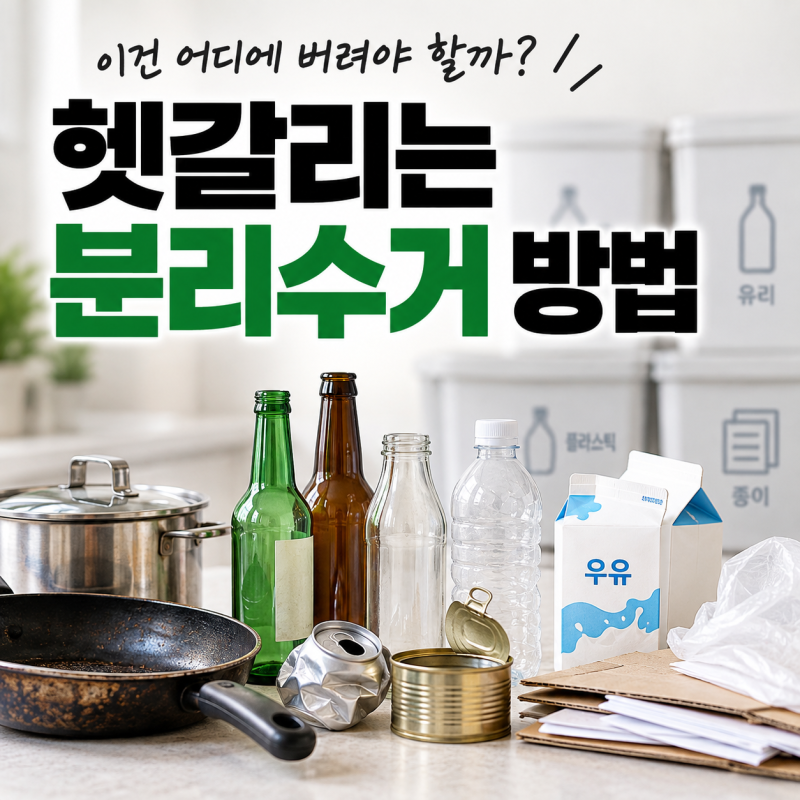 헷갈리는 분리수거 방법, 후라이팬·우유팩부터 품목별 버리는법