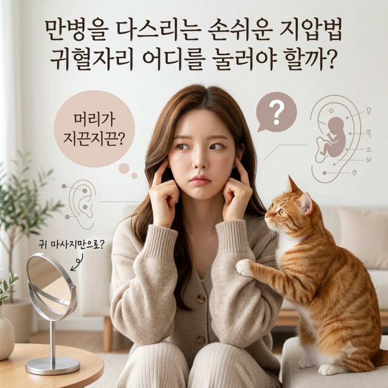 만병을 다스리는 손쉬운 지압법 귀혈자리 어디를 눌러야 할까?