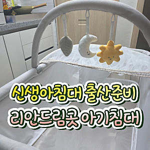 리안드림콧 신생아침대 아기침대 추천, 언제까지 사용할까? 모기장 토이바 출산준비