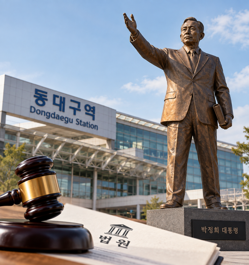 법원, 동대구역 박정희 동상 철거 청구 기각…1심서 대구시 손 들어줘