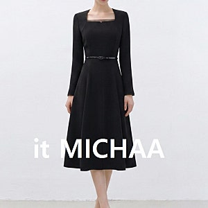 it michaa 잇미샤 격식룩 결혼식 피로연 하객룩 가을 겨울 원피스