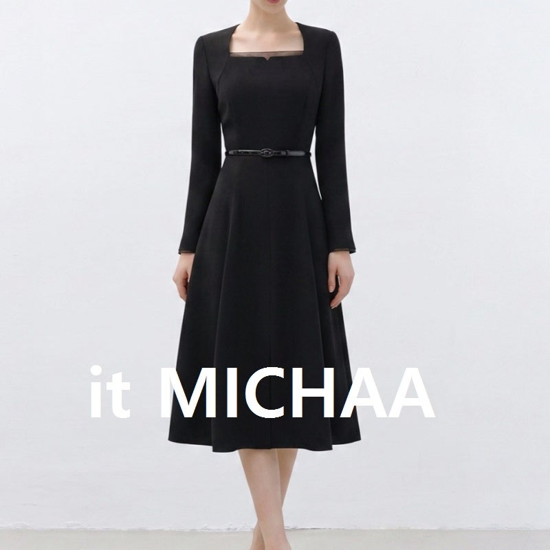it michaa 잇미샤 격식룩 결혼식 피로연 하객룩 가을 겨울 원피스