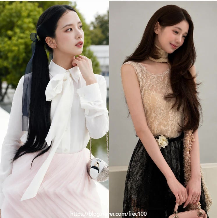 장원영 vs 지수 디올 공주는 누구? 가방부터 스타일 비교