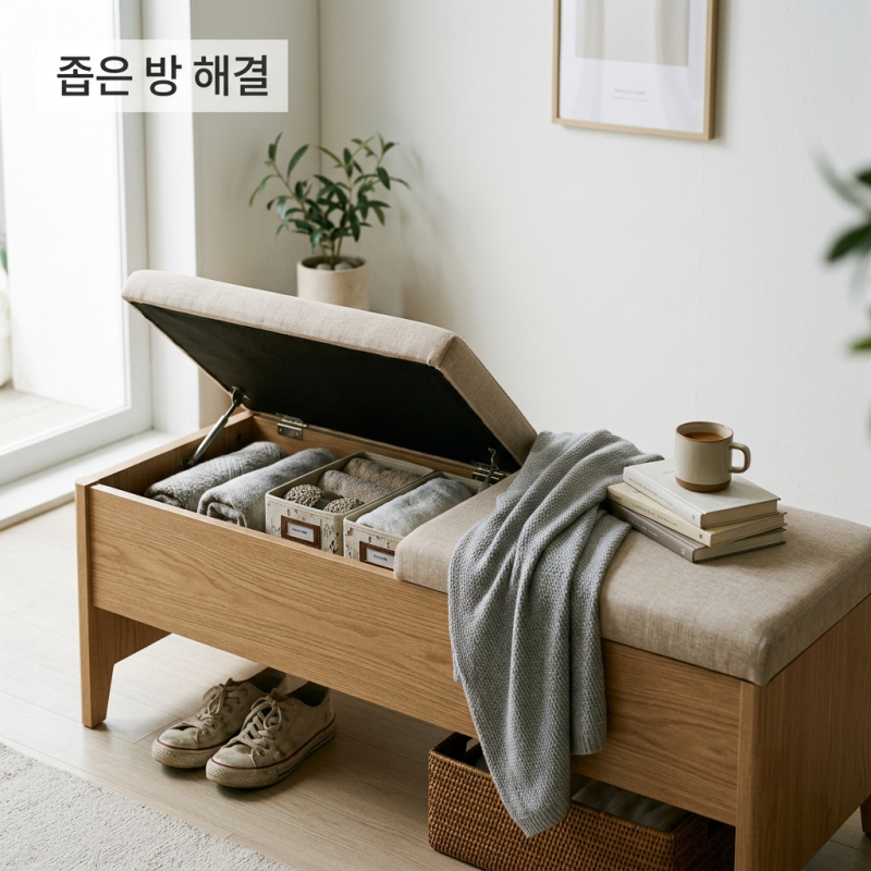 원룸 수납 벤치 의자 추천 유형 비교 및 공간 활용 가이드