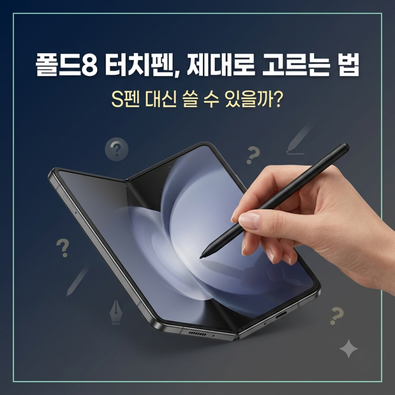 폴드8 터치펜 추천, S펜 대신 쓸 수 있는 제품 고르는 법