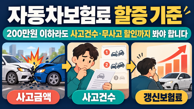 자동차보험 200만원 이하 소액 사고, 무조건 보험 처리? 자비 처리 손익 계산법 총정리