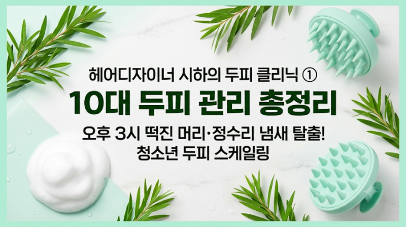 10대 두피 관리 비법! 사춘기 떡진 머리 & 정수리 냄새 완벽 해결법