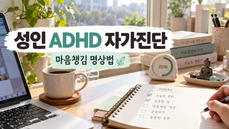 성인 ADHD 자가진단 테스트 ｜집중력 향상 위한 마음챙김 명상법