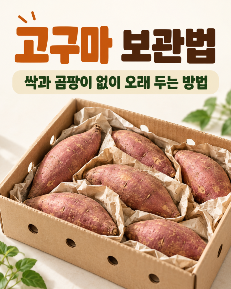 고구마 보관법, 싹과 곰팡이 없이 오래 두는 방법