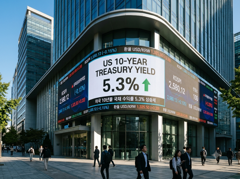 미국 10년물 국채금리 5.3% 돌파 원인, 코스피 외국인 매도 동향