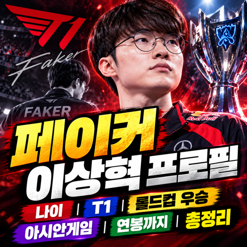 페이커 이상혁 프로필｜나이·T1·롤드컵 우승·아시안게임·연봉까지 총정리