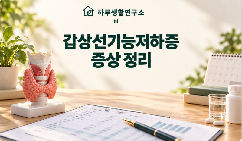 갑상선기능저하증 증상 정리｜피로·체중 증가가 계속될 때 검사와 관리