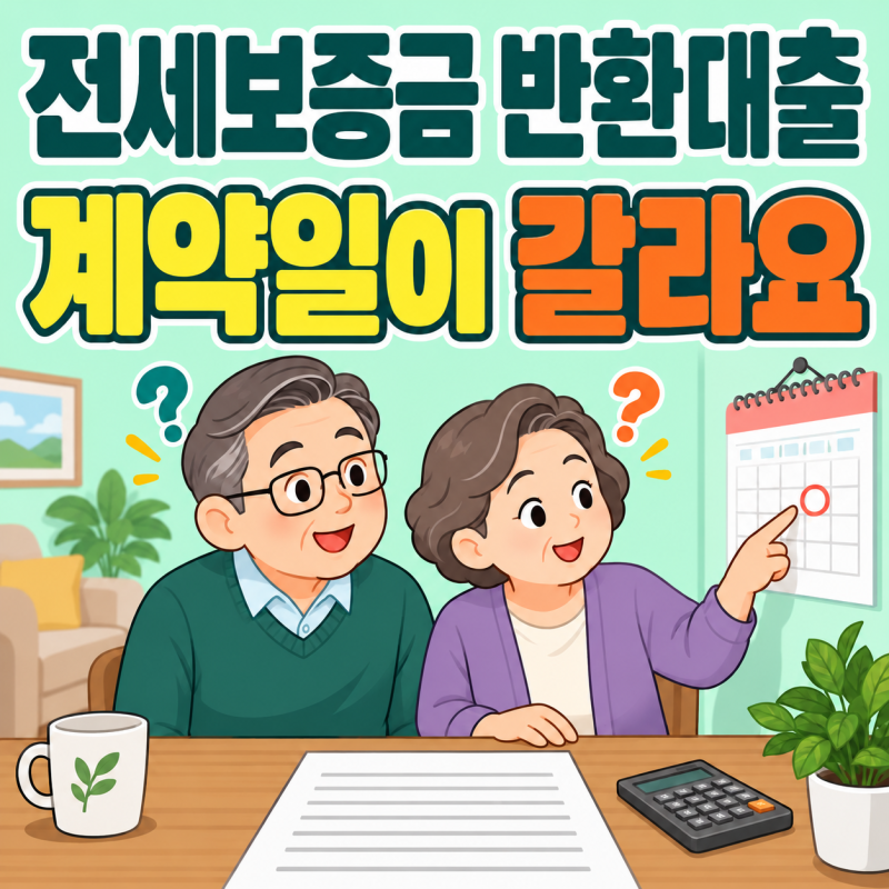 전세보증금 반환대출 조건, 계약일이 갈라요
