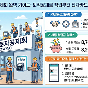 건설근로자공제회 완벽 가이드: 퇴직공제금 적립부터 전자카드 발급까지 총정리