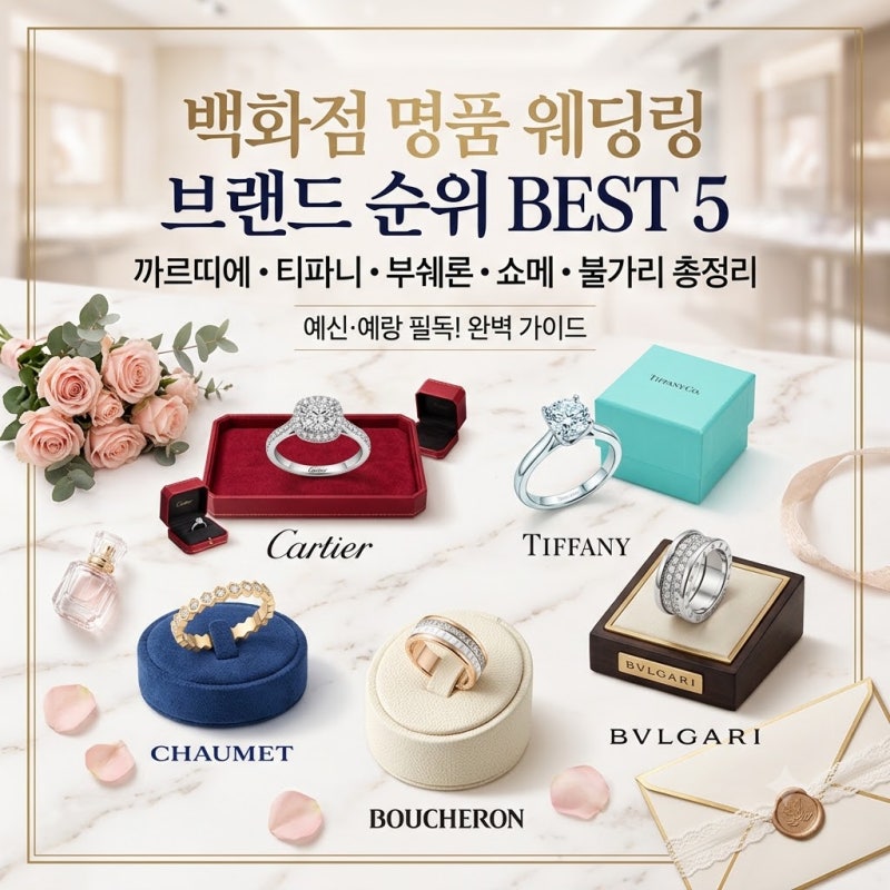 2026 백화점 명품 웨딩링 브랜드 순위 BEST 5 ( 까르띠에 티파니 부쉐론 쇼메 불가리 총정리 )