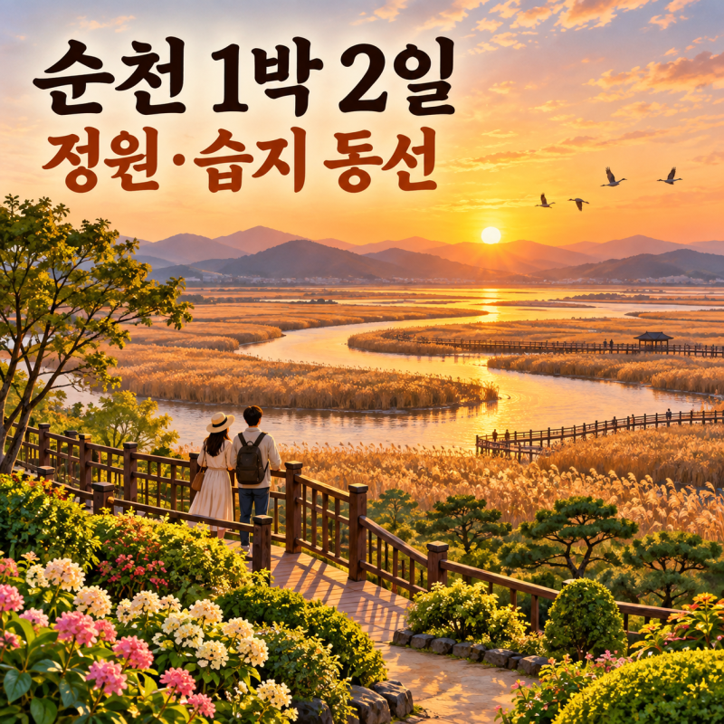 순천 1박 2일 여행코스 총정리, 국가정원·순천만습지 입장료·운영시간과 야간권 주의점