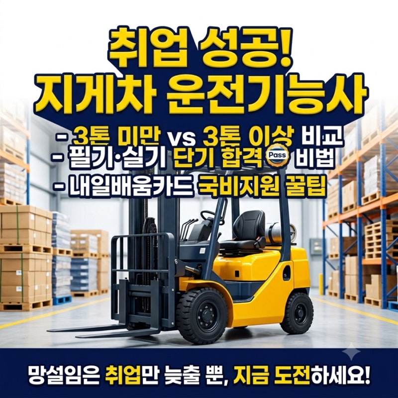 [2026 최신] 취업 프리패스! 지게차 자격증 취득방법 및 국비지원 꿀팁 총정리