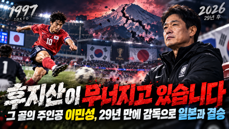 "후지산이 무너지고 있습니다" 그 골의 주인공 이민성, 29년 만에 감독으로 일본과 결승