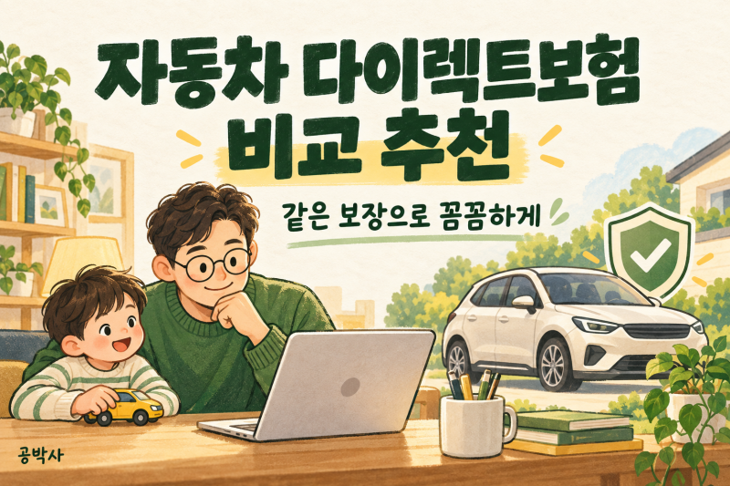 자동차 다이렉트보험 비교 추천, 보험사 5곳과 보험료 아끼는 체크리스트