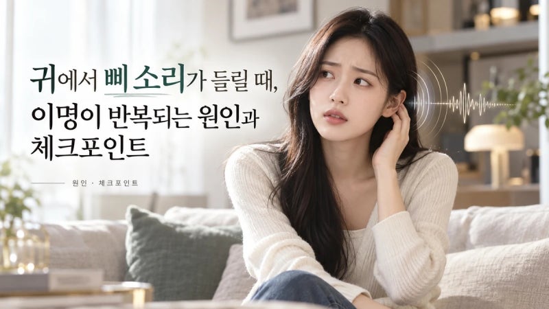 귀에서 삐 소리가 들릴 때,이명이 반복되는 원인과 체크포인트