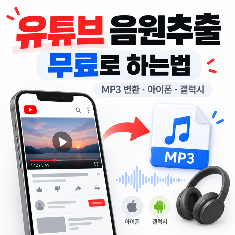 유튜브 음원추출 무료로 하는방법! 사이트소개 및 MP3추출, 아이폰·안드로이드에서 하는법