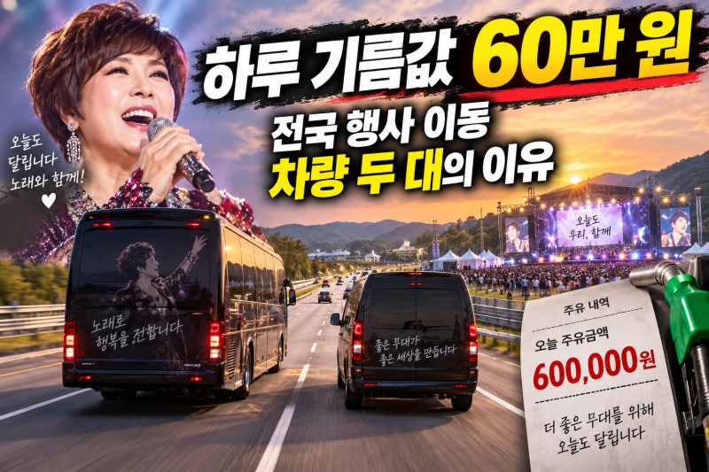 김연자, 하루 휘발윳값 60만 원 왜 들었나