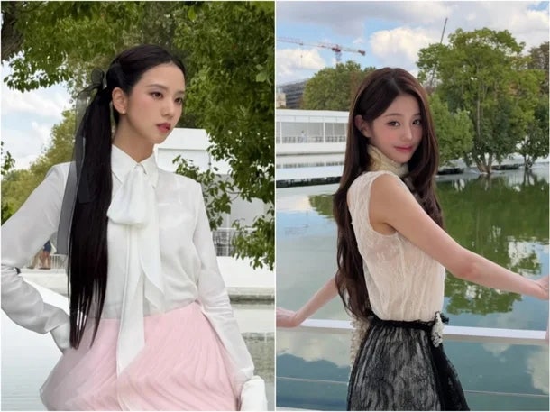 "이 조합이 한자리에 모였다고?" 해외 패션쇼 프론트로우 지수 장원영 전지현 로제 만남, 파....