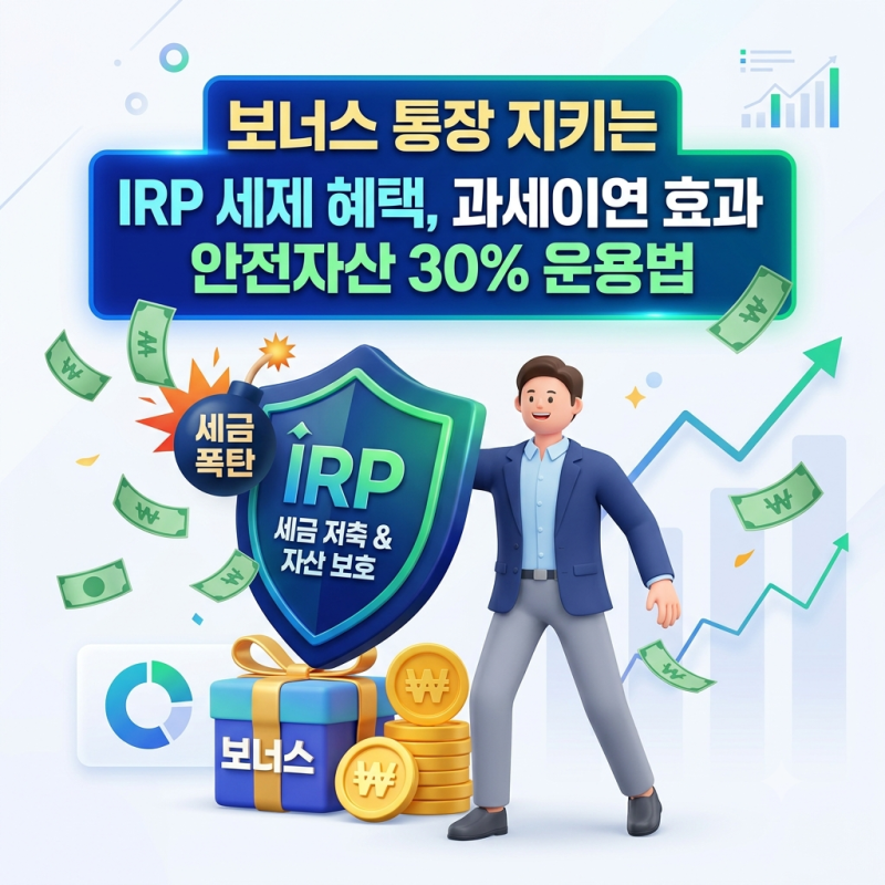 성과급 세금 폭탄 피하는 IRP 절세 가이드와 운용 전략 및 계좌 활용법 및 세액공제 한도 안내